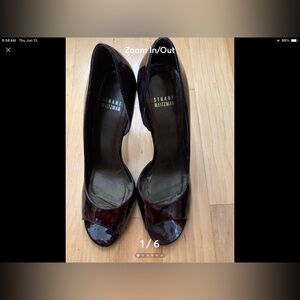 Stuart Weitzman Tortoise Peep Toe pumps